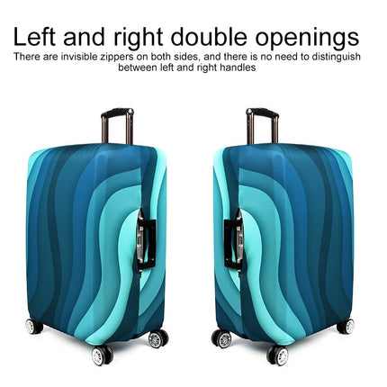 Travel Abrasion-resistant Elastic Luggage Protective Cover Suitcase Dust Covers, Size:18-21 inch(Green Ripple)-garmade.com