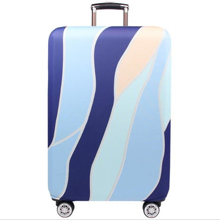 Travel Abrasion-resistant Elastic Luggage Protective Cover Suitcase Dust Covers, Size:18-21 inch(Blue Ripple)-garmade.com