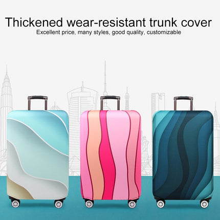 Travel Abrasion-resistant Elastic Luggage Protective Cover Suitcase Dust Covers, Size:18-21 inch(Blue Ripple)-garmade.com