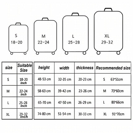 Travel Abrasion-resistant Elastic Luggage Protective Cover Suitcase Dust Covers, Size:22-24 inch(Gradient Ripple)-garmade.com