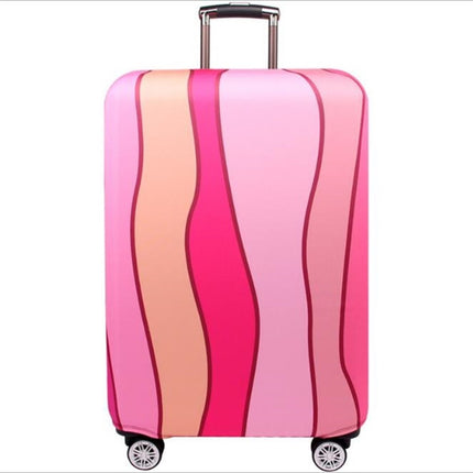 Travel Abrasion-resistant Elastic Luggage Protective Cover Suitcase Dust Covers, Size:25-28 inch(Pink Ripple)-garmade.com