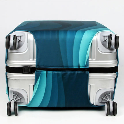 Travel Abrasion-resistant Elastic Luggage Protective Cover Suitcase Dust Covers, Size:29-32 inch(Green Ripple)-garmade.com
