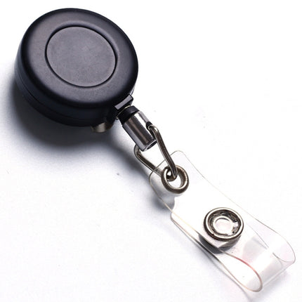 2 PCS Zinc Alloy Easy to Pull Buckle Key Chain Back Clip Type Anti Theft Telescopic Buckle(Black)-garmade.com