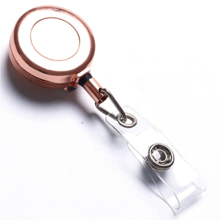 2 PCS Zinc Alloy Easy to Pull Buckle Key Chain Back Clip Type Anti Theft Telescopic Buckle(Rose Gold)-garmade.com