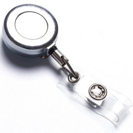 2 PCS Zinc Alloy Easy to Pull Buckle Key Chain Back Clip Type Anti Theft Telescopic Buckle(Silver)-garmade.com