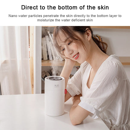 750ml Large Capacity Air Humidifier USB Rechargeable Wireless Ultrasonic Aroma Essential Oil Diffuser(White)-garmade.com
