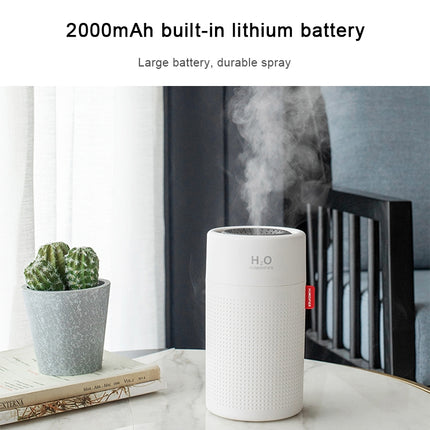 750ml Large Capacity Air Humidifier USB Rechargeable Wireless Ultrasonic Aroma Essential Oil Diffuser(Grey)-garmade.com