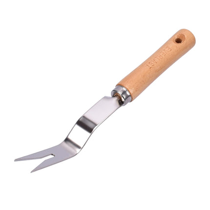 Thick Stainless Steel Weeder Wooden Handle Root Picking Tool-garmade.com