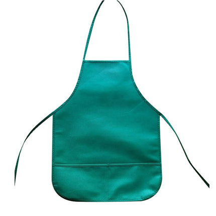 2 PCS Non-woven Apron Home Painting Clothes for Children(Green)-garmade.com