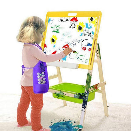 2 PCS Non-woven Apron Home Painting Clothes for Children(Purple)-garmade.com