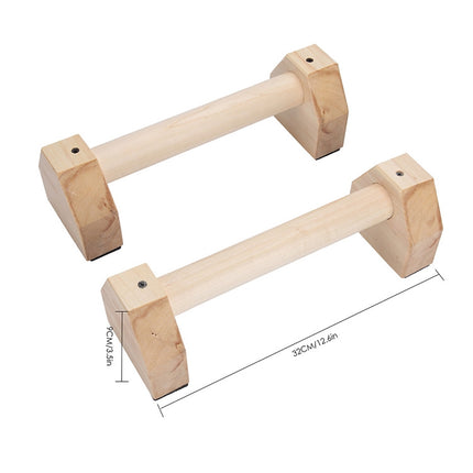 Wooden Single Parallel Bars Upside Down Exercise Stand Push-up Stand, Size: 50cm-garmade.com