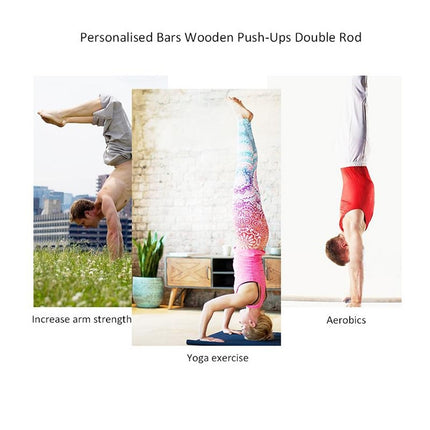 Wooden Single Parallel Bars Upside Down Exercise Stand Push-up Stand, Size: 50cm-garmade.com