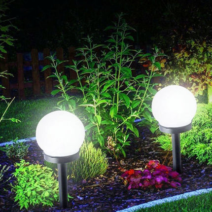 2 PCS Waterproof Outdoor Bulb Solar Ground Light Lawn Landscape Decoration(White Light)-garmade.com