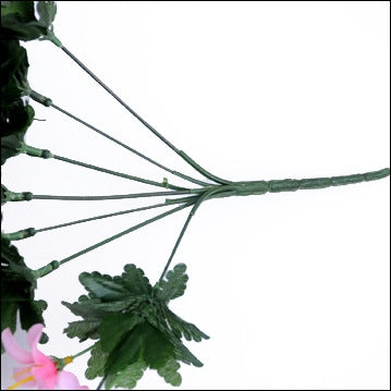 Artificial Flower Wall Hanging Lily Flower Vine Basket Flower Party Decorations(Rose Red)-garmade.com