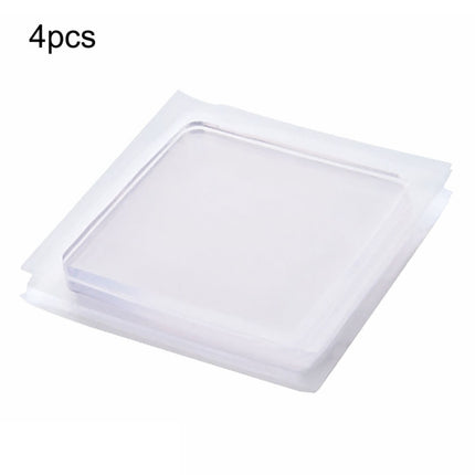 4 PCS Transparent Washing Machine Silicone Pad Anti Vibration Non-Slip Mat Shock Absorbing Pad(70x70mm)-garmade.com