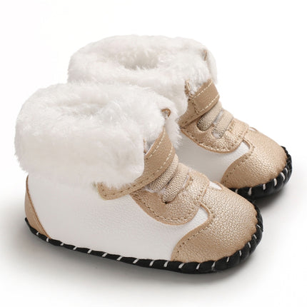Winter Boots Soft Sole Walkers Newborn Baby First Winter Infant Footwear Toddler(Beige)-garmade.com