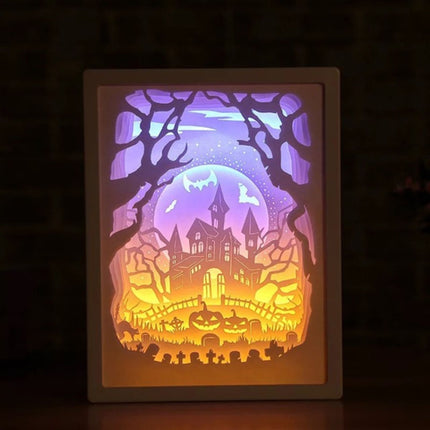 3D Stereo Light Paper Carving Lamp Creative Gift(Fort William)-garmade.com