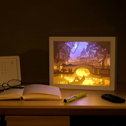 3D Stereo Light Paper Carving Lamp Creative Gift(Romantic Couple 1)-garmade.com