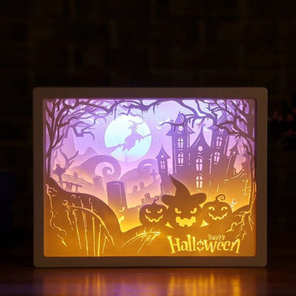 3D Stereo Light Paper Carving Lamp Creative Gift(Halloween)-garmade.com