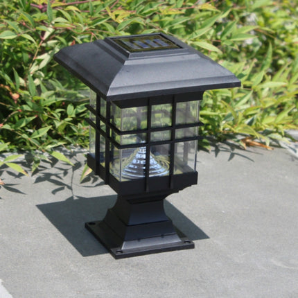 Solar Pillar Light Outdoor Waterproof Decorative Garden Lawn Wall Lamp(White Light)-garmade.com