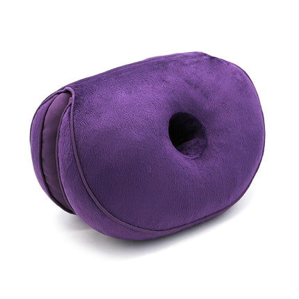 Multifunctional Dual Comfort Memory Foam Seat Hip Lift Seat Beautiful Butt Latex Cushion(Purple)-garmade.com