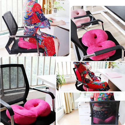 Multifunctional Dual Comfort Memory Foam Seat Hip Lift Seat Beautiful Butt Latex Cushion(Rose Red)-garmade.com