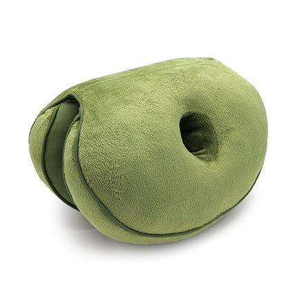 Multifunctional Dual Comfort Memory Foam Seat Hip Lift Seat Beautiful Butt Latex Cushion(Green)-garmade.com