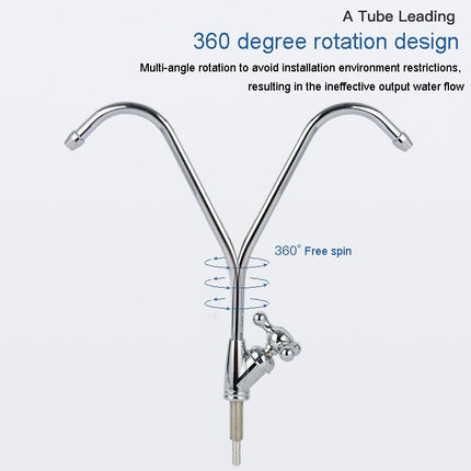 1/4 Quick Connect Faucet Small Three Prong Quick Connect Kitchen Water Purifier Faucet(2 Point Quick)-garmade.com