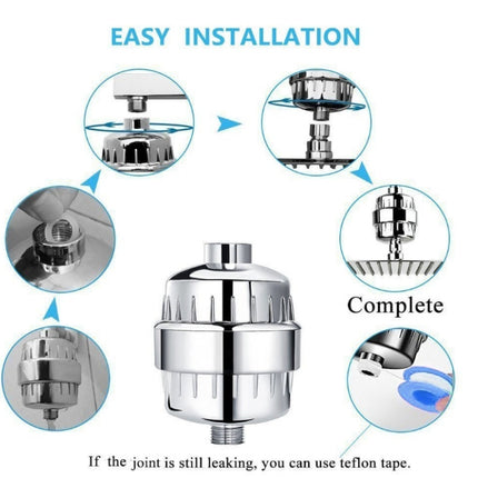 10-15 Layer Activated Carbon Bathroom Shower Filter Bathing Water Filter Purifier Water Shower Set(Water Purifier Filter)-garmade.com