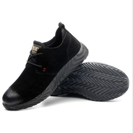 Anti-smashing Anti-piercing Labor Insurance Shoes Non-slip Wear-resistant Work Shoes, Size:45(Black)-garmade.com