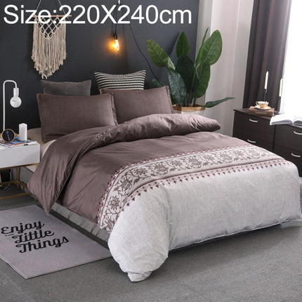 Comforter Bedding Sets Printing Duvet Cover Pillowcase, Without Bed Sheets, Size:220X240 cm-3PCS(Brown)-garmade.com