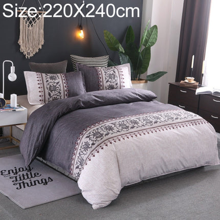 Comforter Bedding Sets Printing Duvet Cover Pillowcase, Without Bed Sheets, Size:220X240 cm-3PCS(Dark Grey)-garmade.com