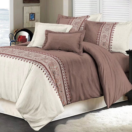 Comforter Bedding Sets Printing Duvet Cover Pillowcase, Without Bed Sheets, Size:260X230 cm-3PCS(Brown)-garmade.com