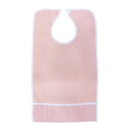 Adult Eat Meal Waterproof Bib, Size:45x65cm(Single Layer Light Pink)-garmade.com