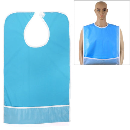 Adult Eat Meal Waterproof Bib, Size:50x80cm(Single Layer Sky Blue)-garmade.com