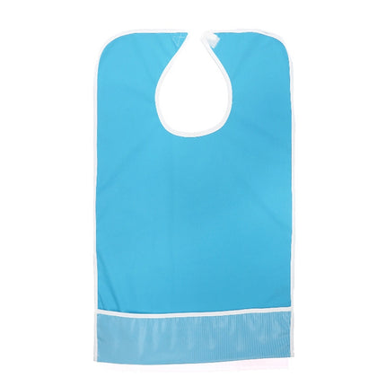 Adult Eat Meal Waterproof Bib, Size:50x80cm(Single Layer Sky Blue)-garmade.com