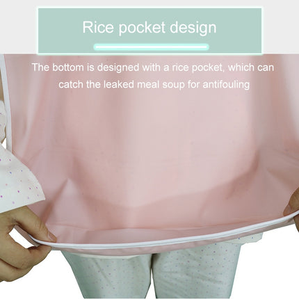 Adult Eat Meal Waterproof Bib, Size:50x80cm(Single Layer Light Pink)-garmade.com