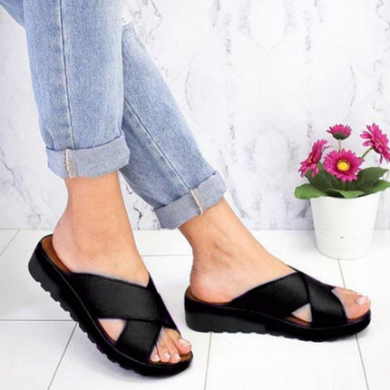Summer Woman slippers Outdoor Sandal Comfortable Sandals, Size:40(Black)-garmade.com