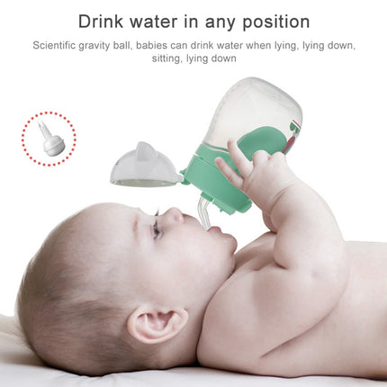 Infant Toddler Drink Cup Child Plastic Leakproof Cartoon Straw Cup With Handle Gravity Ball, Size:270 ml(Green)-garmade.com