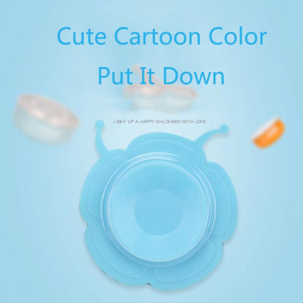 Double-sided Super Suction Cartoon Anti-collision Children Bowl Sucker(Blue Snail)-garmade.com
