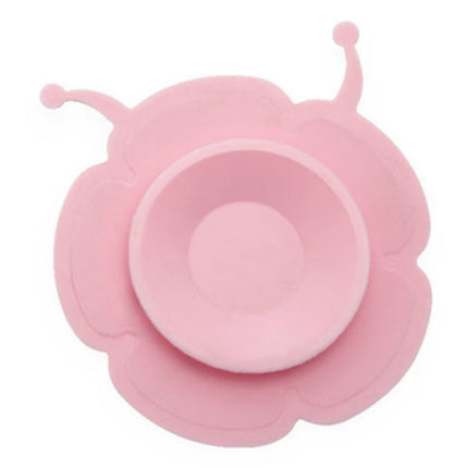 Double-sided Super Suction Cartoon Anti-collision Children Bowl Sucker(Pink Snail)-garmade.com