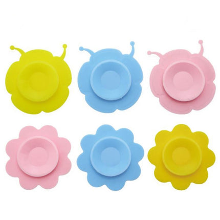 Double-sided Super Suction Cartoon Anti-collision Children Bowl Sucker(Pink Snail)-garmade.com