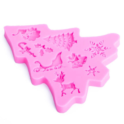 3 PCS Christmas Tree Fondant Silicone Mold Cake Chocolate Biscuit Decoration Tool-garmade.com