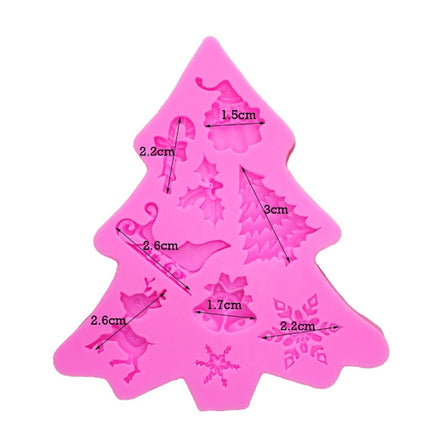 3 PCS Christmas Tree Fondant Silicone Mold Cake Chocolate Biscuit Decoration Tool-garmade.com