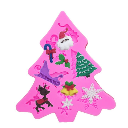 3 PCS Christmas Tree Fondant Silicone Mold Cake Chocolate Biscuit Decoration Tool-garmade.com