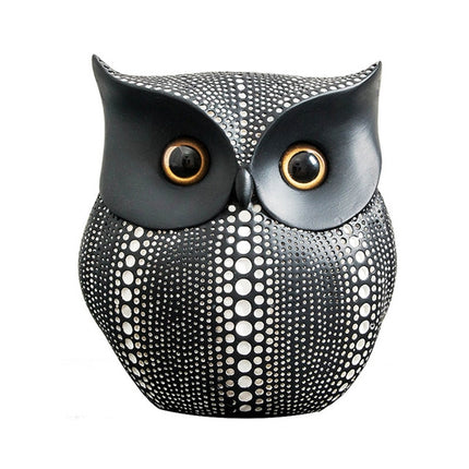 Creative Owl Small Decoration Home Decor Crafts(Black)-garmade.com