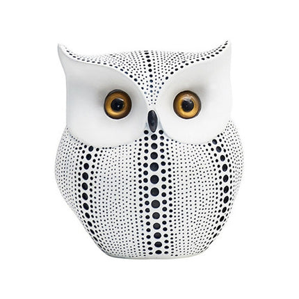 Creative Owl Small Decoration Home Decor Crafts(White)-garmade.com