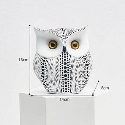 Creative Owl Small Decoration Home Decor Crafts(White)-garmade.com
