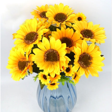 2 PCS Creative Elegant Artificial Bouquet Sunflower Wedding Party Decoration-garmade.com