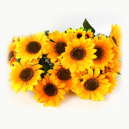 2 PCS Creative Elegant Artificial Bouquet Sunflower Wedding Party Decoration-garmade.com